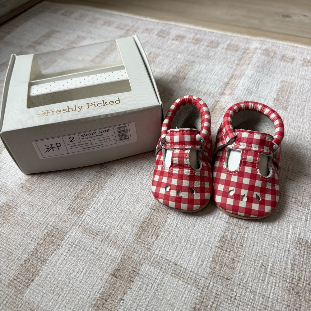 Freshly Picked Red Gingham Mary Jane Shoes NEW